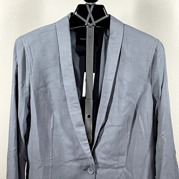 NEW Banana Republic Blazer Jacket Womens 10 gray classic preppy - Picture 2 of 9